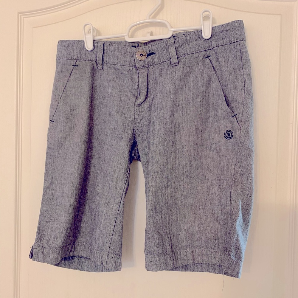 Element grey tweed Bermuda short.